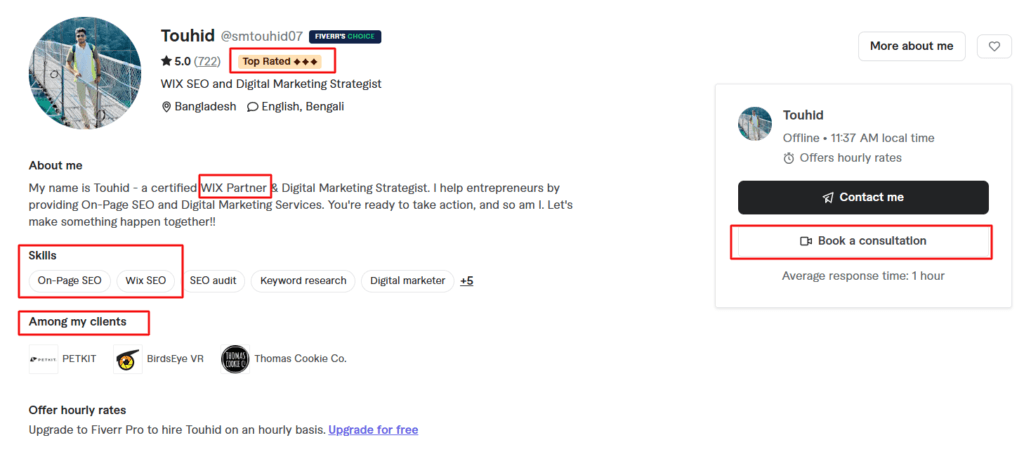 Hire Freelance Wix SEO Consultant