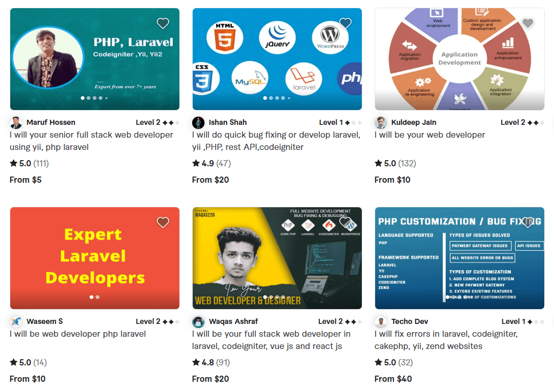 Hire Yii Framework Developers on Fiverr
