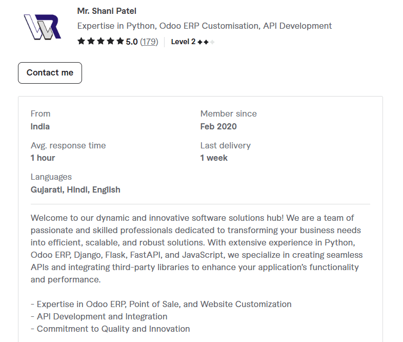 Freelance Odoo Developers