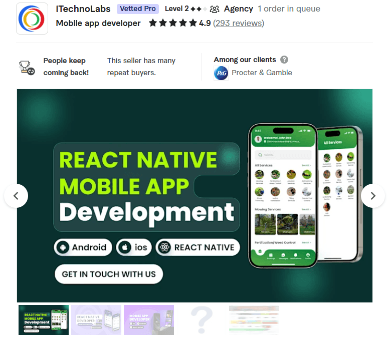React Native App Developers for Hire agency
