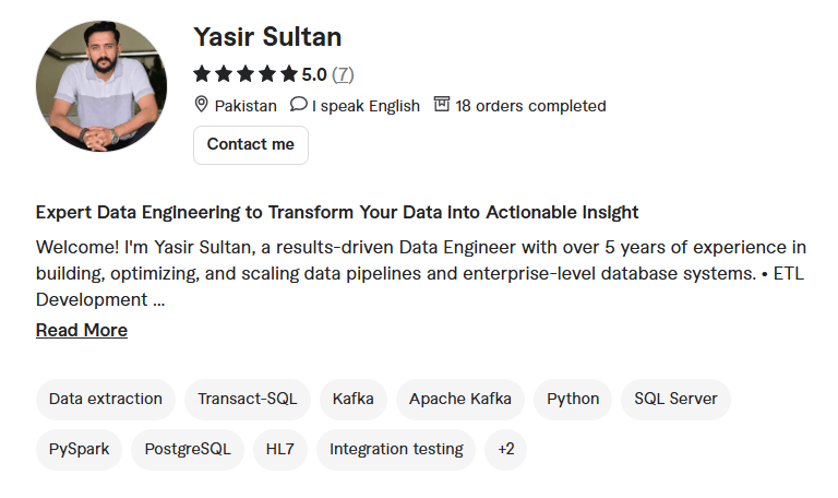 Hire a Freelance ETL Developer 