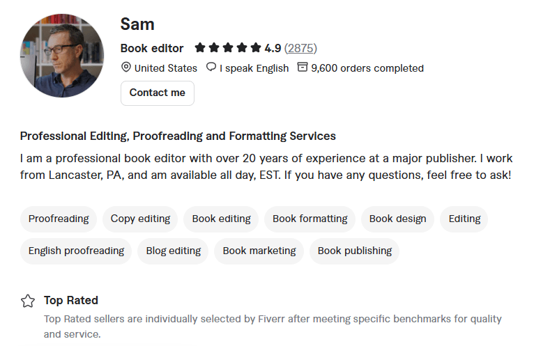Fiverr Freelance Book Editors & Proofreaders