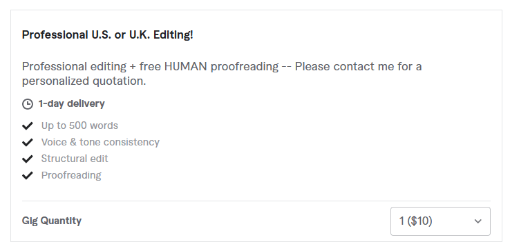 book editor and professional proofreader pricing