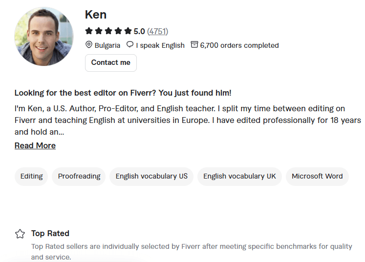 book editor and professional proofreader