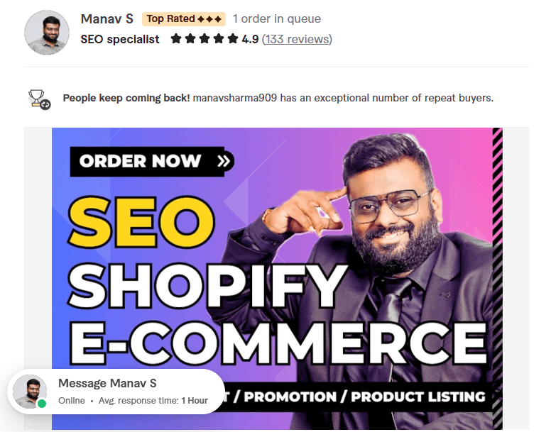 ecommerce seo on shopify store