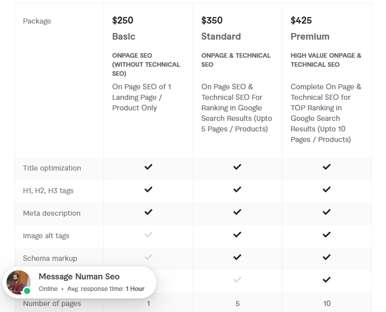 SEO service wordpress pricing