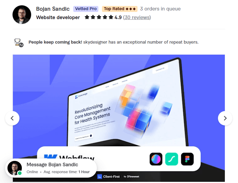 design and build a responsive webflow website