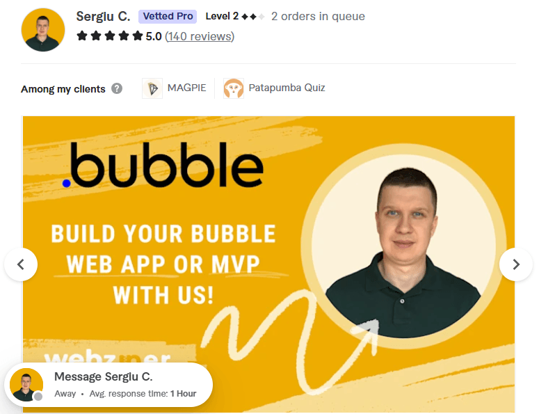develop bubble io app