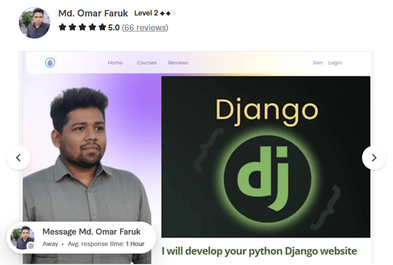 develop python django website