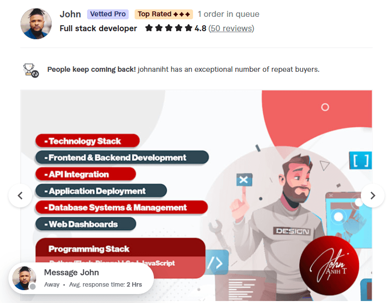 John – Professional Python & Django Web Application Developer