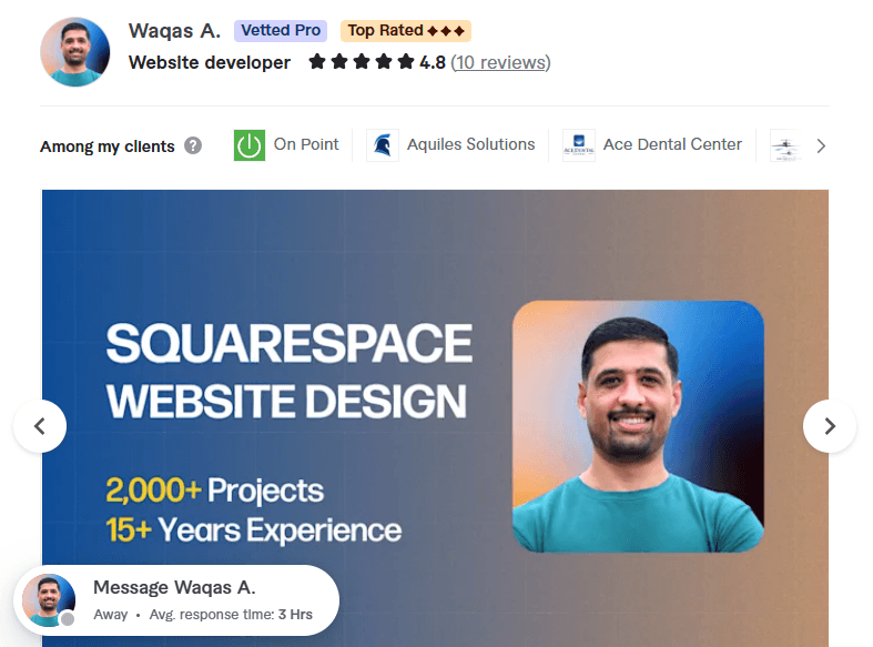 develop squarespace website