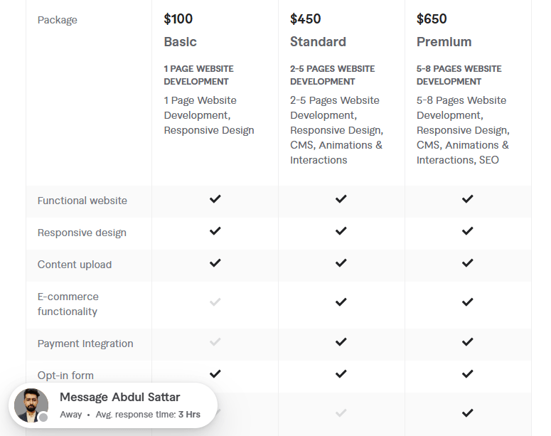 webflow website design pricing