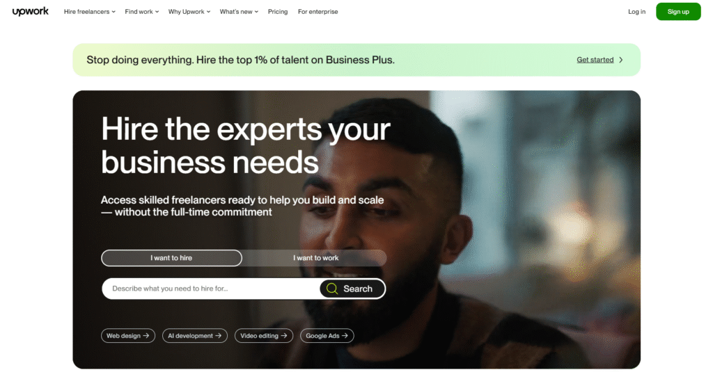 Upwork is one of the most popular freelance platforms in the world, connecting businesses with highly skilled professionals across various industries.