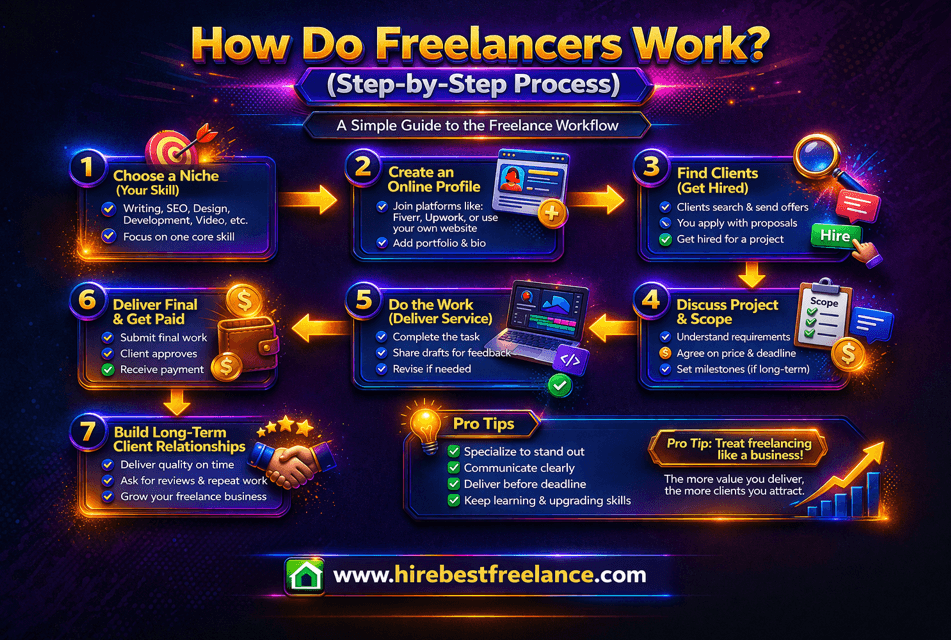 How Do Freelancers Work? (Step-by-Step Process)