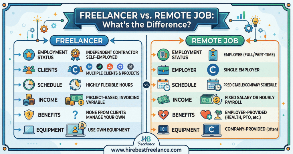 Freelancer vs Remote Job: What’s the Difference?