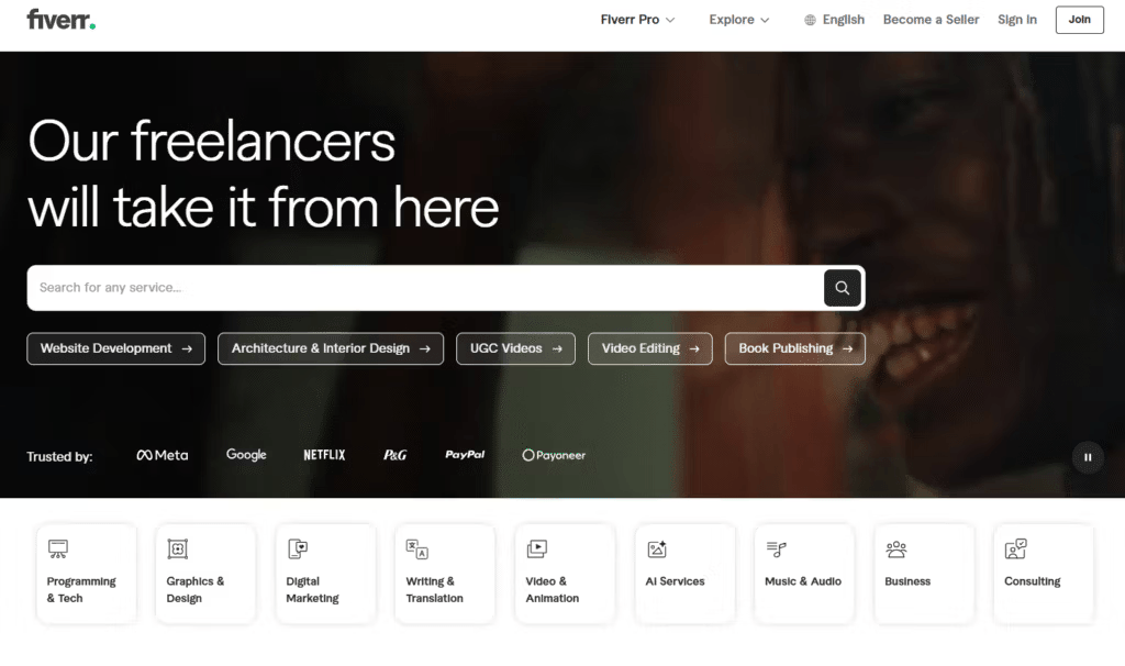 Fiverr is a global online marketplace that connects businesses with freelance talent offering specialized services, often called “gigs.”