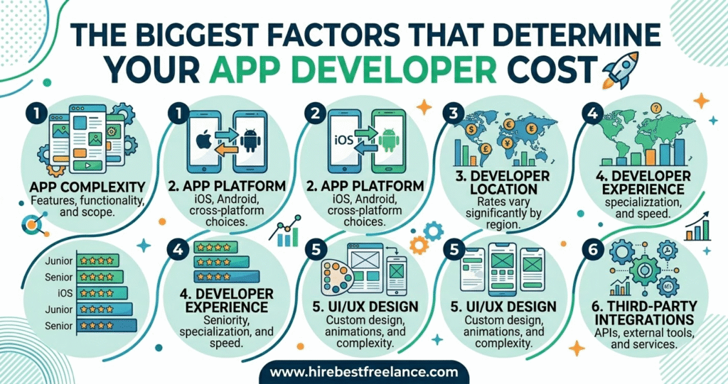 The Biggest Factors That Determine Your App Developer Cost in 2026