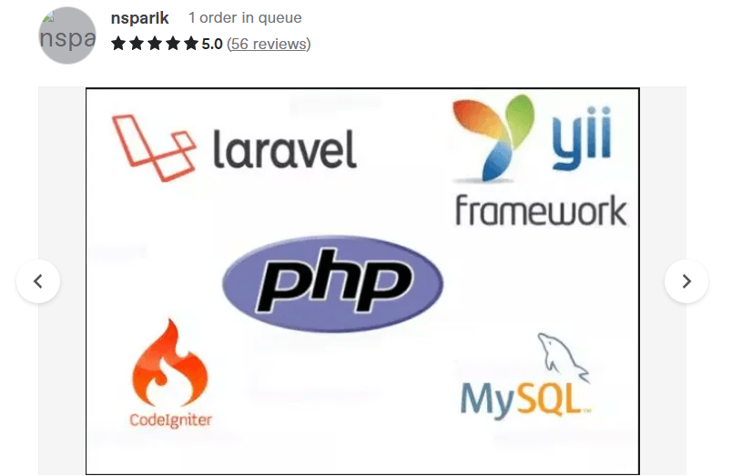 Nsparik is a web developer with expertise in PHP, Yii, Codeigniter, Laravel, CakePHP, and REST API development.