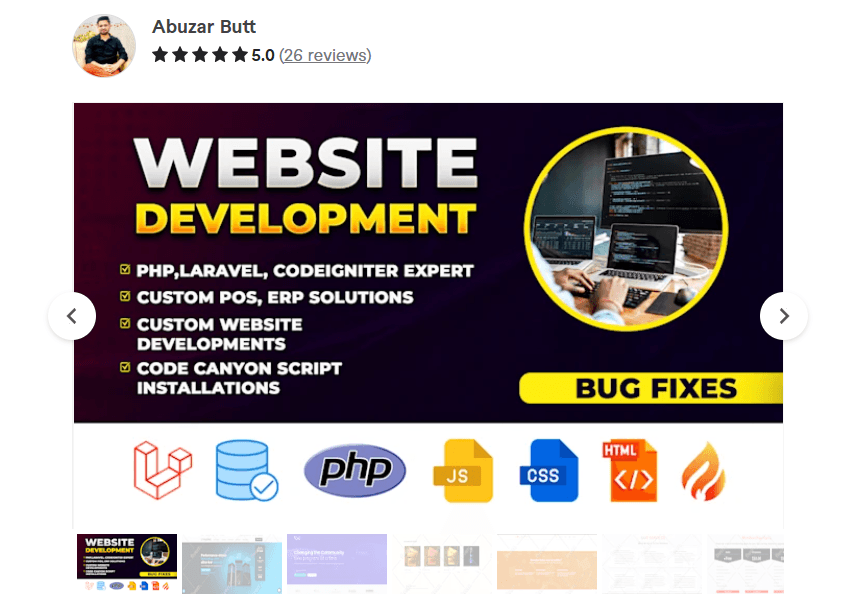 Abuzar Nadeem is a web developer with experience in HTML, CSS, JavaScript, and WordPress