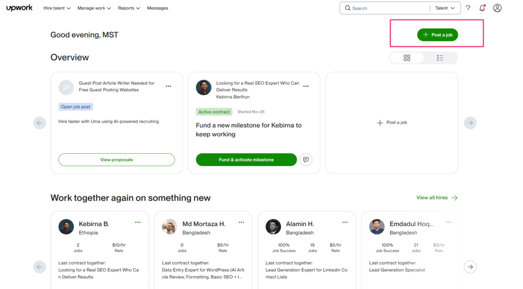 Create an Effective Job Post on upwork