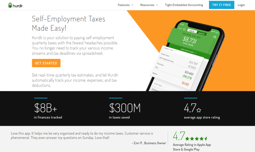 Hurdlr Tax Calculator (Best for Real-Time Tracking and Mobile Users)