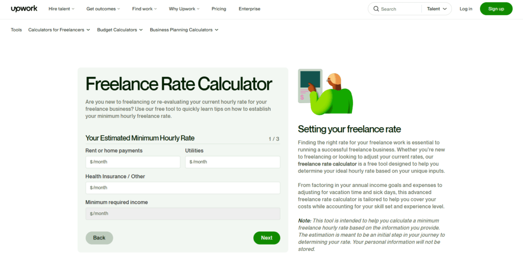 Upwork Freelance Rate Calculator – Best for Platform Freelancers and Beginners