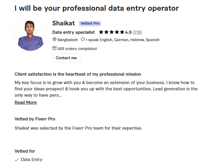 How to Choose the Best Fiverr Data Entry Freelancer