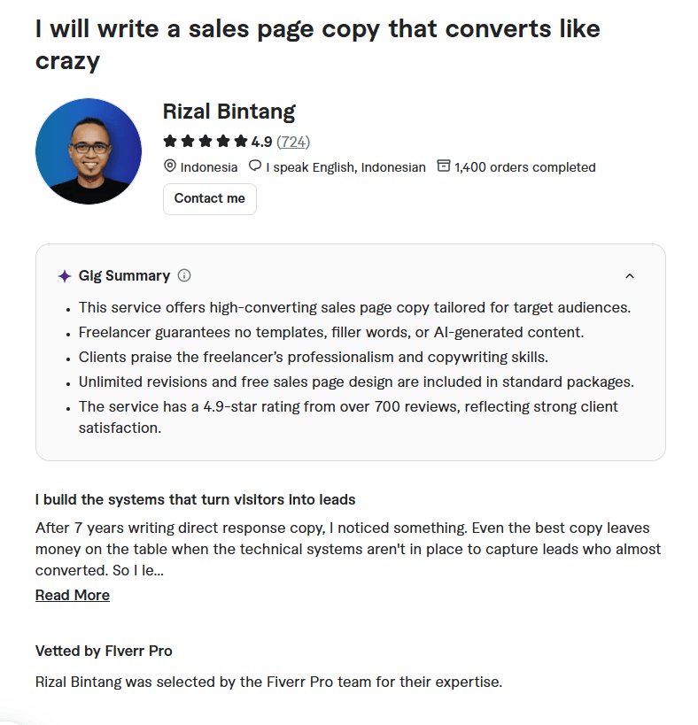 4. Rizal Bintang (rizal_b) – Best for High-Volume Sales Pages