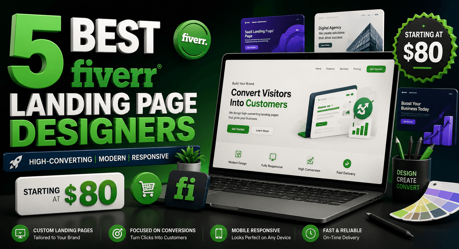 5 Best Fiverr Landing Page Designers Starting at $80