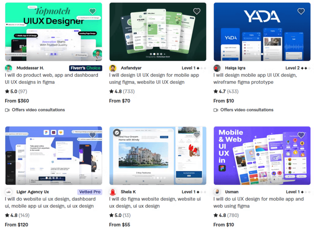 What Fiverr's UI/UX Design Category Actually Includes