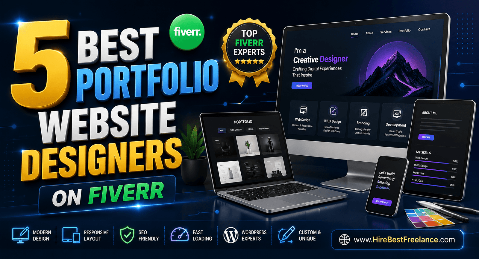 5 Best Portfolio Website Designers on Fiverr